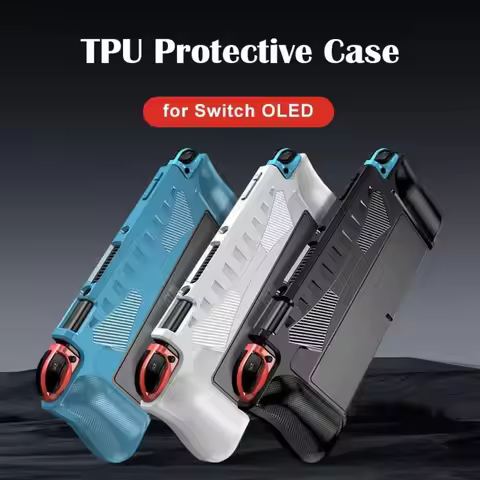 Dockable Protective Case Ergonomic Shockproof Grip Shell Soft Carbon Fiber Game Accessories for Nint