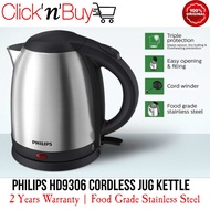 Philips HD9306 Jug Kettle. Philips HD9306/03. 1.5 Litres Capacity. 1800 Watts. Cordless Base With Cord Winder. 75cm Cord