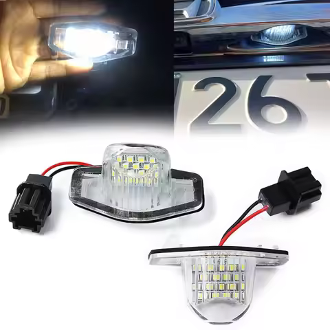 2pcs Canbus Error Free LED License Plate Light for Honda Crv Fit Jazz Crosstour Odyssey Stream Freed
