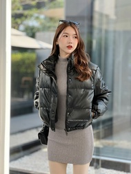 💥นุ่มจริง💥COATWINKโค้ทหนัง บุขนเป็ด ANNA LEATHER BOMBER JACKET