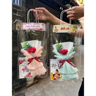 Bouquet of 1 flower including bag + card Bouquet Flower