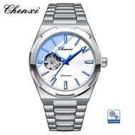 CHENXI นาฬิกาผู้ชายนาฬิกากลไกสแตนเลสกันน้ำสำหรับยาฬิกาข้อมือชาย
