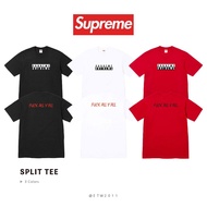 ETW [Taichung Store] Supreme 25FW Split Tee LOGO Classic Font Short T