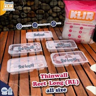 Thinwall RL 750 LongML 750 Clear Plastic Container/ ML - Rectangle Long Food Container/