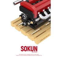 P PB Pinbo Speed Soul JDM Engine 4G63 Mini Engine Assembly Technology Building Block Toy Model 8869B