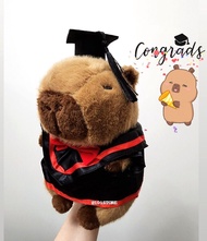 🎓現貨 💢 水豚 畢業公仔 畢業禮物  幼稚園畢業 大學畢業 capybara 卡皮巴拉 Graduation plush
