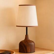 1pc Wood Grain Living Room Decorative Table Lamp, Study Reading Lamp, Hotel Bedside Lamp, Outdoor Ca