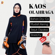 Rocella - Atasan Baju Olahraga Perempuan Muslimah Terbaru Kaos Starla