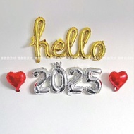 2025 Number Balloons New Year Decorations School Kindergarten Shopping Mall Counter Window New Year'