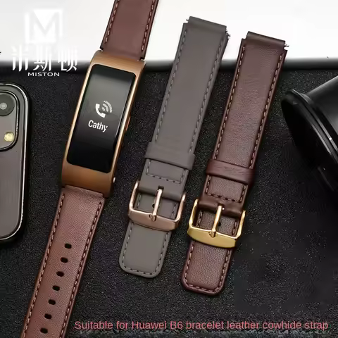 For Huawei B6 B7 16mm leather strap smart Bracelet watch strap B6 b7 replacement wristband for men a
