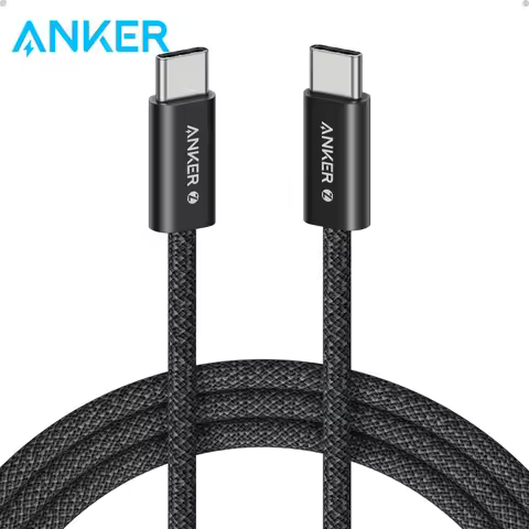 Anker Zolo USB-C to USB-C Braided Cable Dirt Resistant Fast Charging Cord Slim Connector For iPhone 