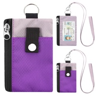 Men Wallet RFID Blocking Wallet with ID Window WaterResistant Zip Id Case Wallet with Lanyard Keycha
