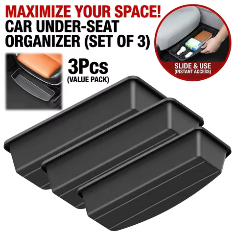 Under Seat Storage Box Universal Car Seat Bottom Organizer Box Removable Storage Box Gadget Case Uni