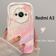 For Xiaomi Redmi A3 case Fashion Gradient Wavy Edge Phone Case Soft TPU Protection Cover Love dye th