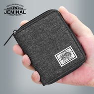 Men's Canvas Zipper Short Small Wallet Vertical Short Wallet Men's Schoolboy Student Coin Purse Fashion Brand Cloth Wallet