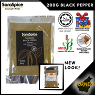 [READYSTOCK] 100% Pure 纯真够辣 200g Sarawak Black Pepper Powder Spice / Serbuk Lada Hitam / 砂拉越黑胡椒粉 - Saraspice