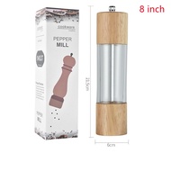 1pc Pepper Grinder Transparent Salt and Pepper Mill Salt Grinding Ceramic Core Multipurpose Cruet Ki