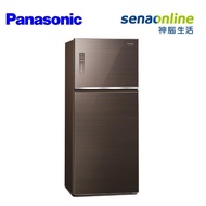 Panasonic 422L 無邊框玻璃 變頻雙門電冰箱 曜石棕 NR-B421TG-T【贈基本安裝】