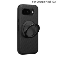 Luxury Kevlar Texture Leather Magnetic Ring Stand Invisible Bracket Phone Case For Google Pixel 10A 