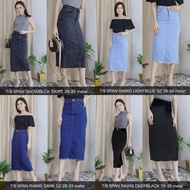 Rok Span Rawis Jeans 7/9 Unfinished Maxi Skirt / Demim Rok Span Rawis Long Jeans Women