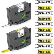 1pcs HSE-231 compatible with brother HSe heat shrink Tube tape cartridge Label Printer black on whit