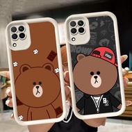 Soft Casing for Samsung M04 A04E A05 A12 A04 F04 J2 A06 A07 A22 J7 Prime Pro 5G White Q9 Brown Bears