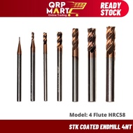 STK 4F HRC58 Coated Carbide Endmill 4NT