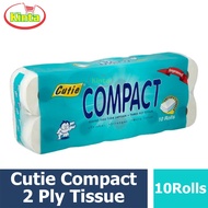 Cutie Compact Twin Ply Tissue 10 Rolls