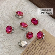 Red Diamond Retro Bordeaux Red Pile Diamond Finished Diamond New Year Red Strobe Sugar Cube Crooked 
