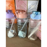 Gym Water Bottle TIKTOK Office Water Bottle WITH SCRIPTS 2000ML