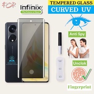 Tempered Glass Curve Uv Anti Spy Infinix Zero Hot Note 30 40 40s 50 50s 60 Pro Plus 4g 5g Anti Scrat