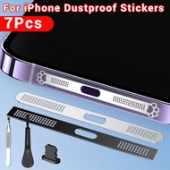 7PCS Universal Mobile Phone Speaker Metal Dust Mesh Sticker for iPhone 12 13 14 Pro Max for Samsung Xiaomi Phone Port Protector