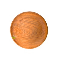 Round Teak Plate natural D25