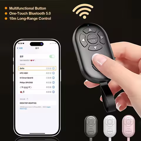 Wireless Remote Shutter Release Phone Tripod Stand Bluetooth-compatible Selfie Stick Remote Control 