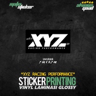 XYZ RACING PRINT CUT STICKER Performance