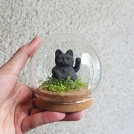 【草地系列】石來運轉 平安招財貓 太陽能