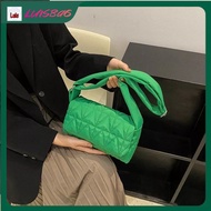 DAPHNE Solid Color Shoulder Bag Quilted Space Pad Cotton Crossbody Bag Nylon Handbag Bag for Women