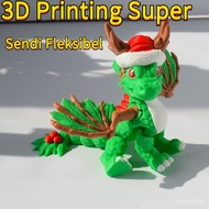Generic 3D Bercetak Naga Krismas Simulasi Viral Besar Patung Mainan