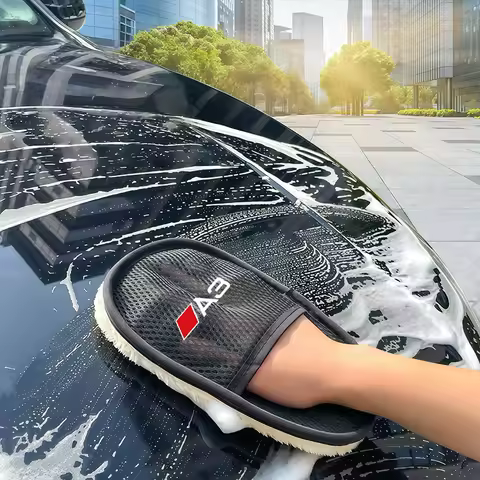 Car Cleaning Gloves Wool Polishing Car Wash Tools Soft Brush For Audi Sline A3 A4 A5 A6 A7 A1 A2 A8 