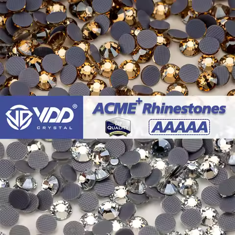 VDD Moon Shadow/Golden Shadow/Sliver Shadow AAAAA ACME+Series Glass Hot Fix Rhinestones Flatback Str