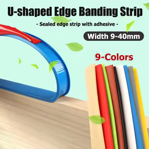 Width 9-40mm U-shaped Edge Banding Self-Adhesive Edge Banding Tape TPE Rubber Wood Board Chair Table