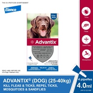 Advantix Dog Spot On Tick Flea Treatment 4x4.0ml