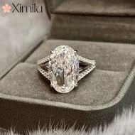 ♥ Original Oval White Crystal Ring Female ins Design Jewelry silver 925 original ring for women rings men korean jewelry cincin lelaki cincin perempuan couple cincin emas korea 戒指