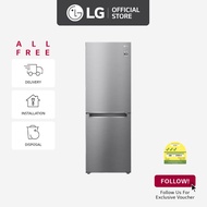 LG GB-B306PZ 2 Doors Inverter Bottom Freezer Refrigerator, 306L, Platinum Silver