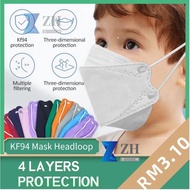KF94 Mask Headloop/ Hijab Mask/ Mask Kanak/Adult Kids Face Mask/ N94/4 LAYERS PROTECTION