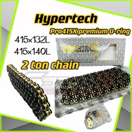 (2TON) HyperTech Pro415X premium O-ring chain 415 oring chain black gold Rantai motor