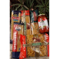 PASTA GIFT COMBO: 1 REGYNNA 400GR + 1 MASRYA 500GR + 1 SPIRAL 500GR + 1 SAUCE 500GR + 1 BALDUCCI 500