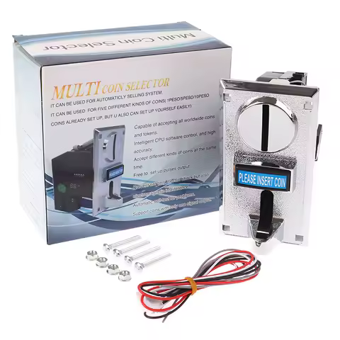 1Pc 616 Multi Coin Slot Acceptor Electronic Roll Down Coin Acceptor Selector Mechanism Arcade Game T