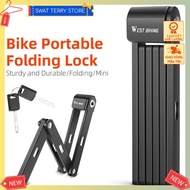 ️ Foldable Anti-Cut Bicycle Lock Security West Biking
