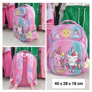 Unicorn Elementary School Backpack Comfortable and Durable Bhn School Bag